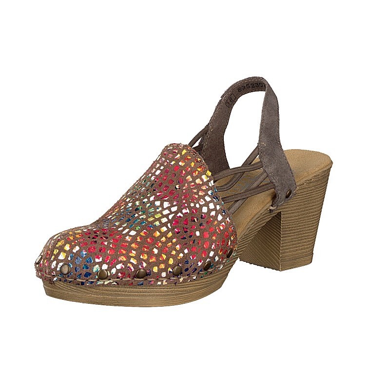 Sandalia Salto Alto Rieker 66777-90 Para Mulher - Multicoloridas